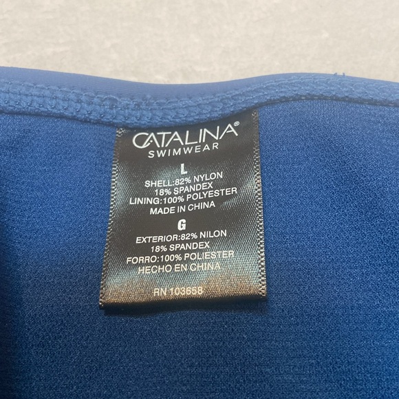 CATALINA NWT Size L Navy Side Tie Bikini Swim Suit Bottom - Picture 7 of 9